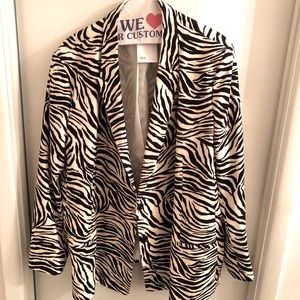 Zebra print blazer ASOS US 24 NWT